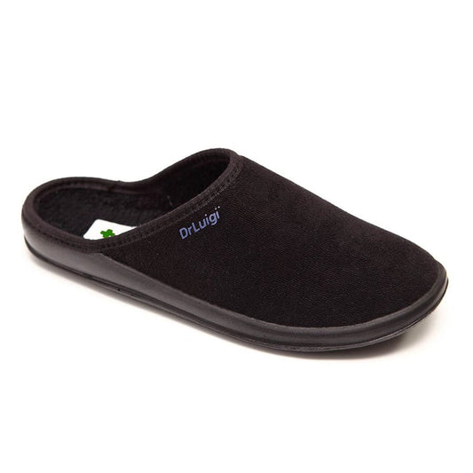 DrLuigi® Orthopädische Hausschuhe für Herren - Bequeme medizinische Schuhe Schwarz