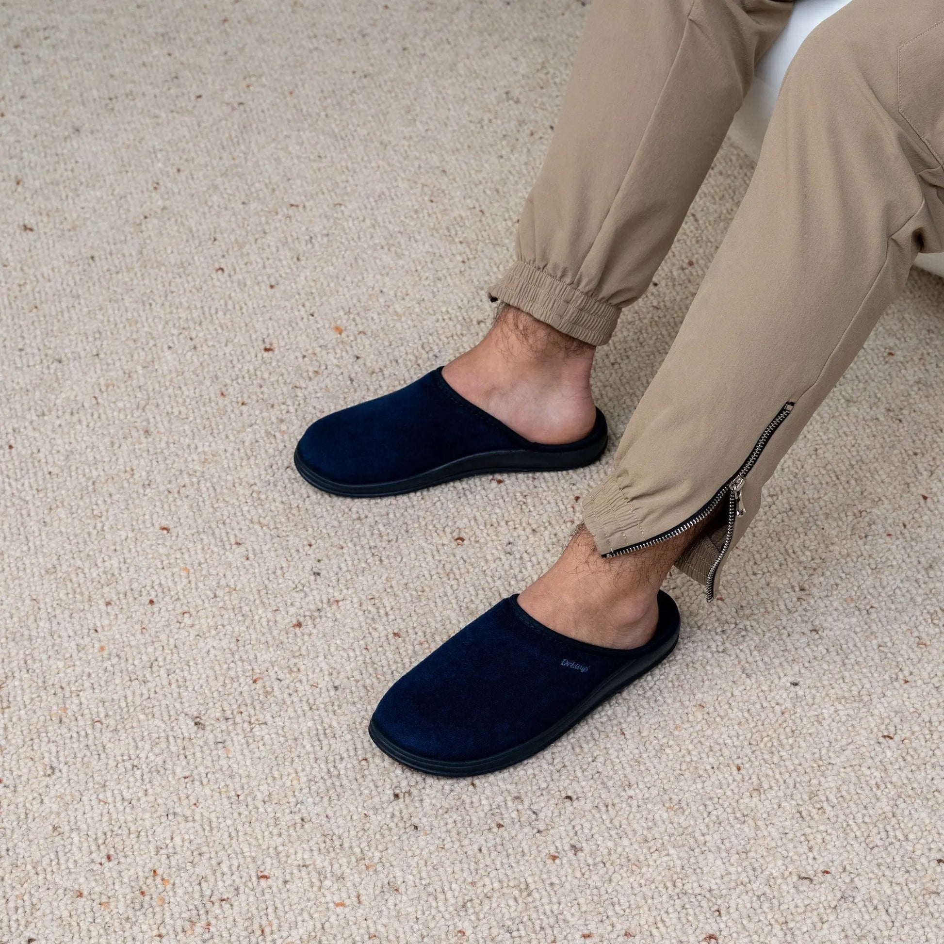 DrLuigi® Orthopedic Slippers for Men - Comfortable Medical Footwear Navy Blue drluigi