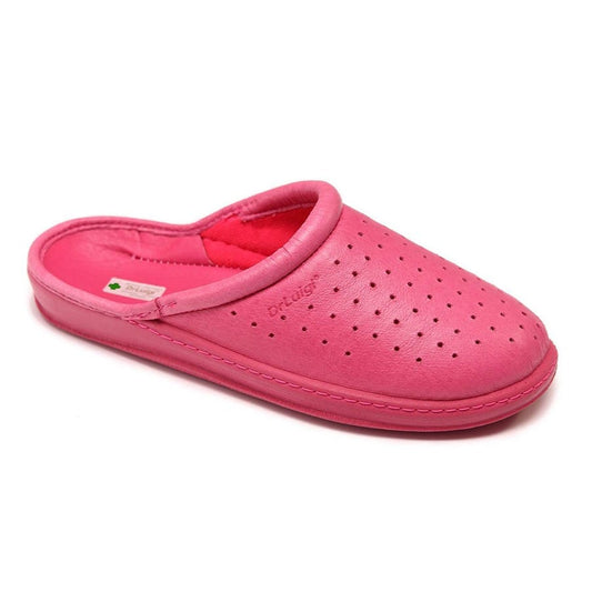 DrLuigi® Orthopädische Clogs für Damen - Bequemes medizinisches Schuhwerk Fuchsia Leder