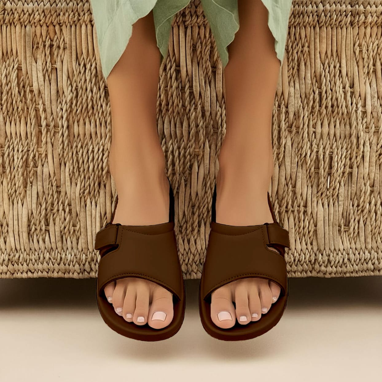 DrLuigi® Orthopedic Sandals for Women - Comfortable Medical Footwear Brown Leather