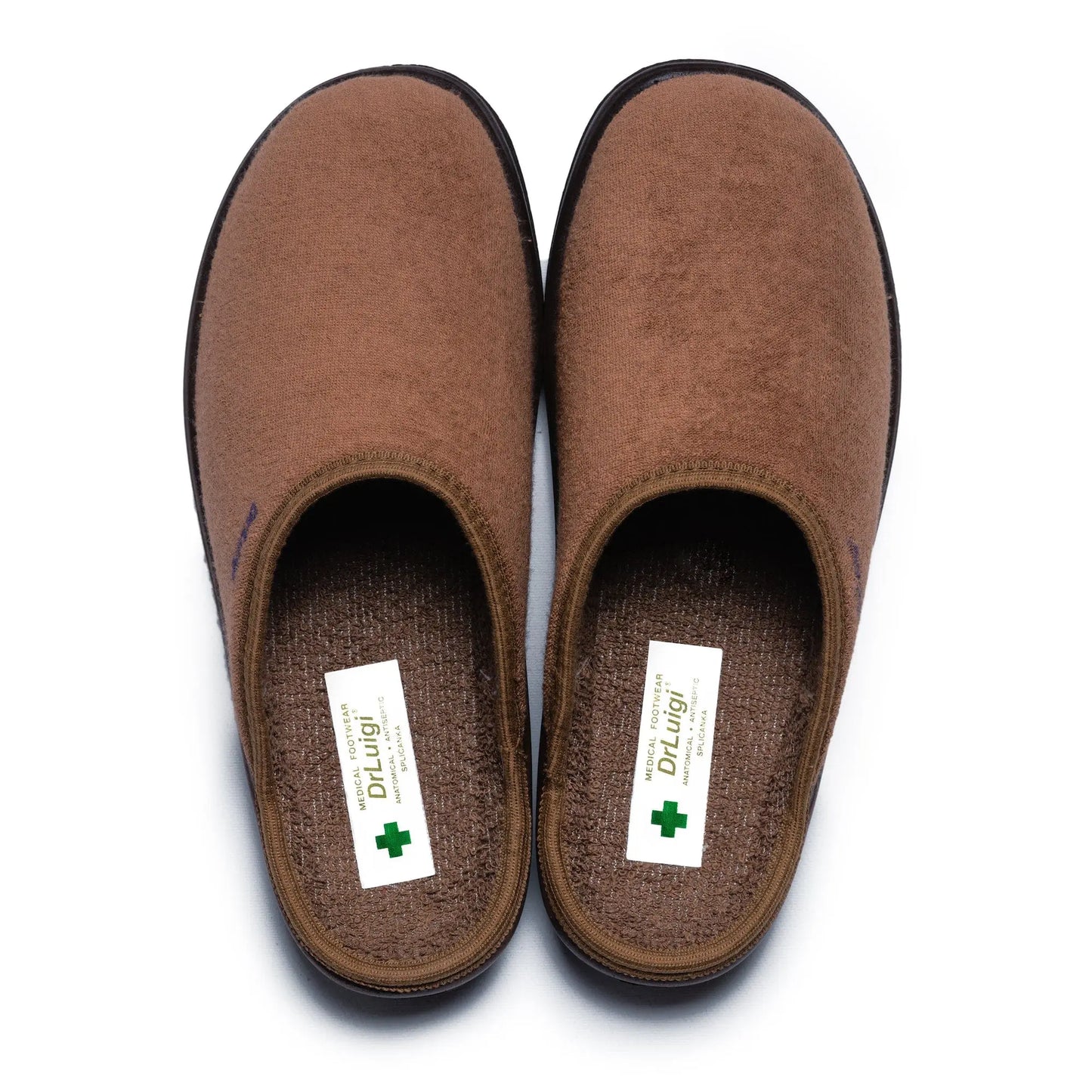 DrLuigi® Orthopedic Slippers for Men - Comfortable Medical Footwear Brown drluigi