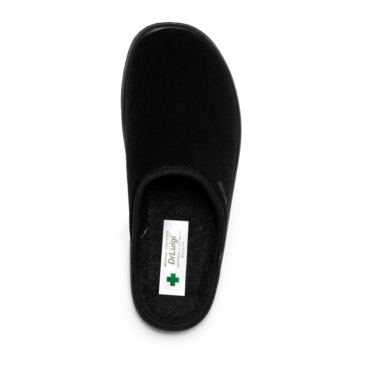 DrLuigi® Orthopedic Slippers for Men - Comfortable Medical Footwear Black drluigi