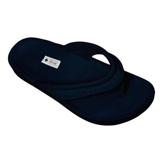DrLuigi® Orthopädische Flip-Flops für Damen - Bequeme medizinische Schuhe Marineblaues Leder