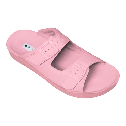 DrLuigi® Orthopädische 2-Riemen-Ledersandalen für Damen – Bequeme medizinische Schuhe aus rosa Leder