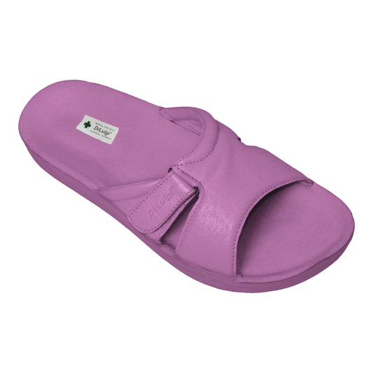 DrLuigi® Orthopädische Sandalen für Damen - Bequemes medizinisches Schuhwerk aus violettem Leder