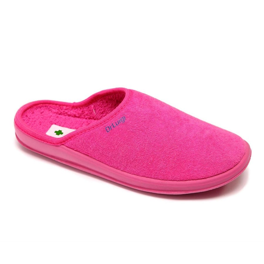 DrLuigi® fuchsia cotton medical slippers for women, main product view