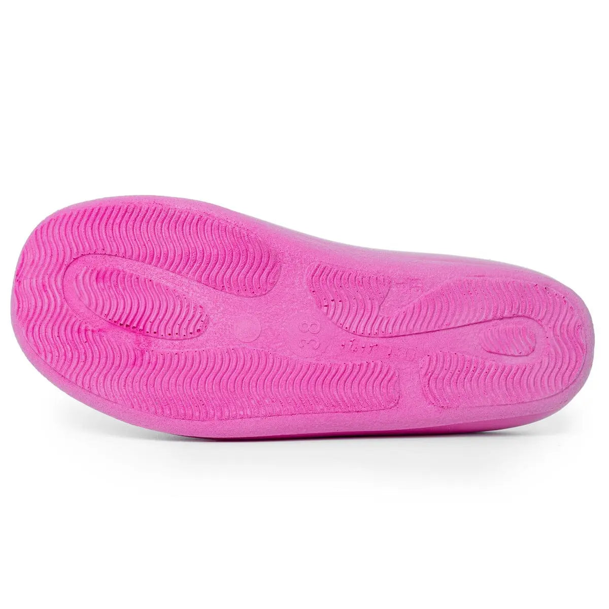 DrLuigi® fuchsia medical slippers sole, non-slip tread pattern
